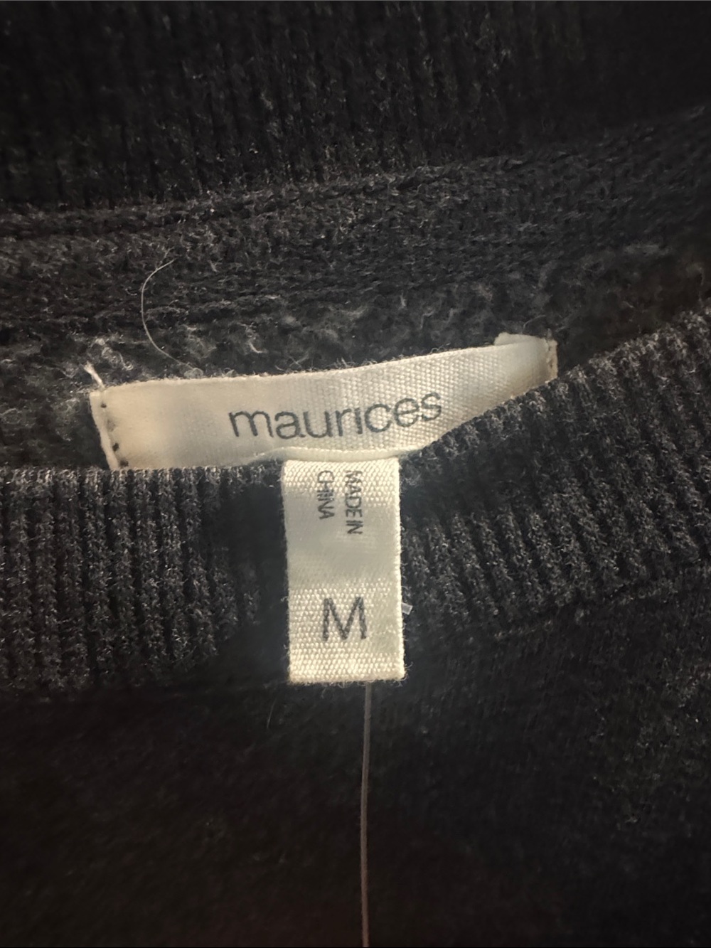 Maurices Black Washed Skull Crewneck Sweatshirt - Picture 2 of 3